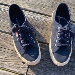 Superga Navy Blue Canvas Shoes